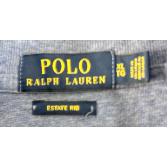 Polo Ralph Lauren Mulicolor Pony Estate Rib Quarter Zip Pullover Blue Preppy XL - Picture 2 of 8